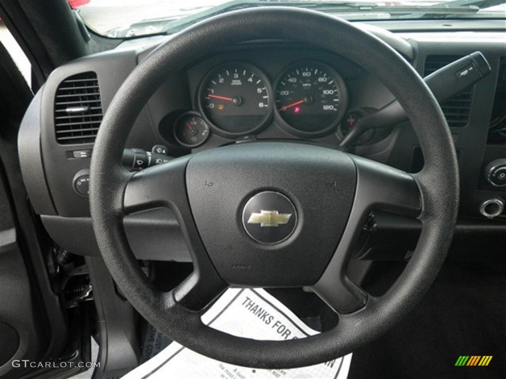 2008 Chevrolet Silverado 1500 LS Extended Cab Ebony Steering Wheel Photo #74248977