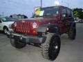 2009 Red Rock Crystal Pearl Jeep Wrangler Unlimited X 4x4  photo #9