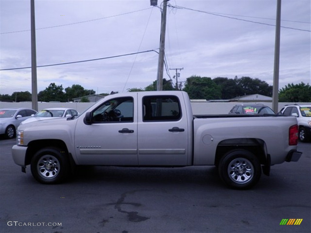 2008 Silverado 1500 LS Crew Cab - Silver Birch Metallic / Dark Titanium photo #10