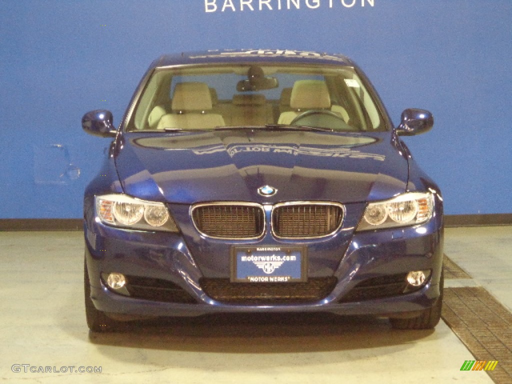 2011 3 Series 328i xDrive Sedan - Deep Sea Blue Metallic / Oyster/Black Dakota Leather photo #2