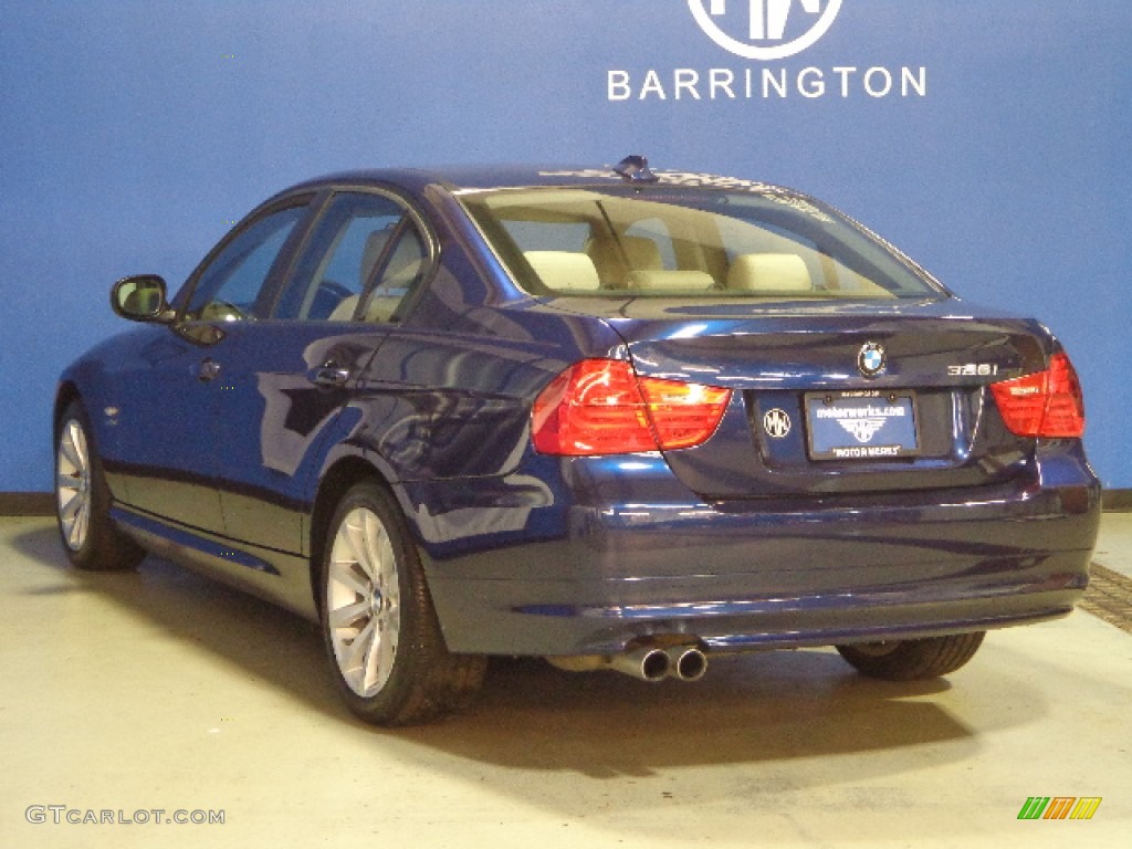2011 3 Series 328i xDrive Sedan - Deep Sea Blue Metallic / Oyster/Black Dakota Leather photo #6