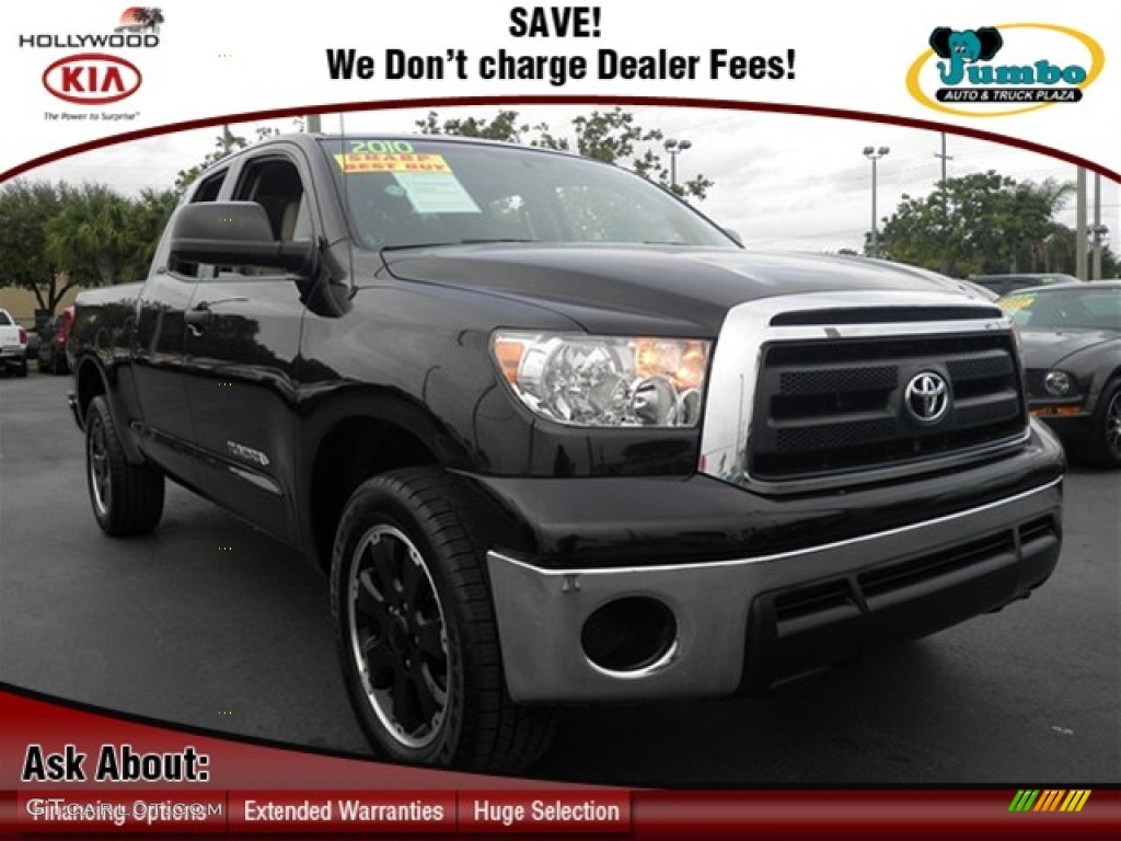 2010 Tundra Double Cab - Black / Sand Beige photo #1