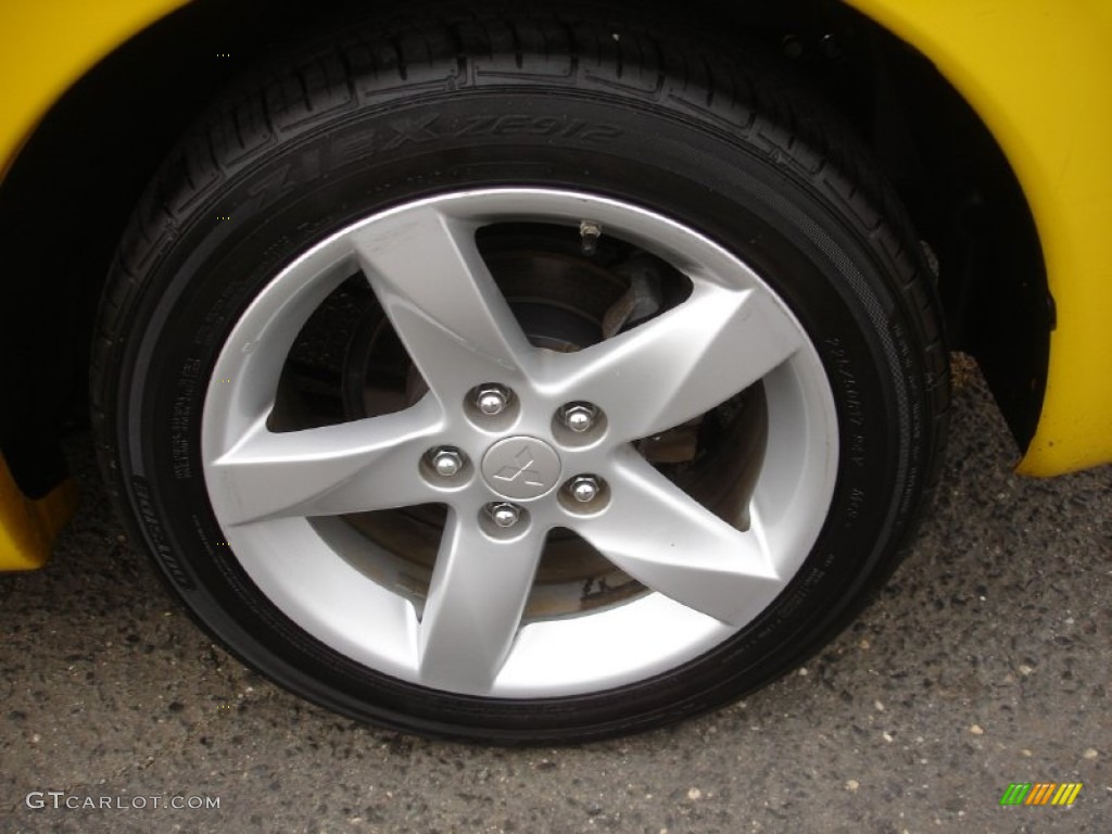 2009 Eclipse GS Coupe - Solar Satin Yellow / Dark Charcoal photo #8