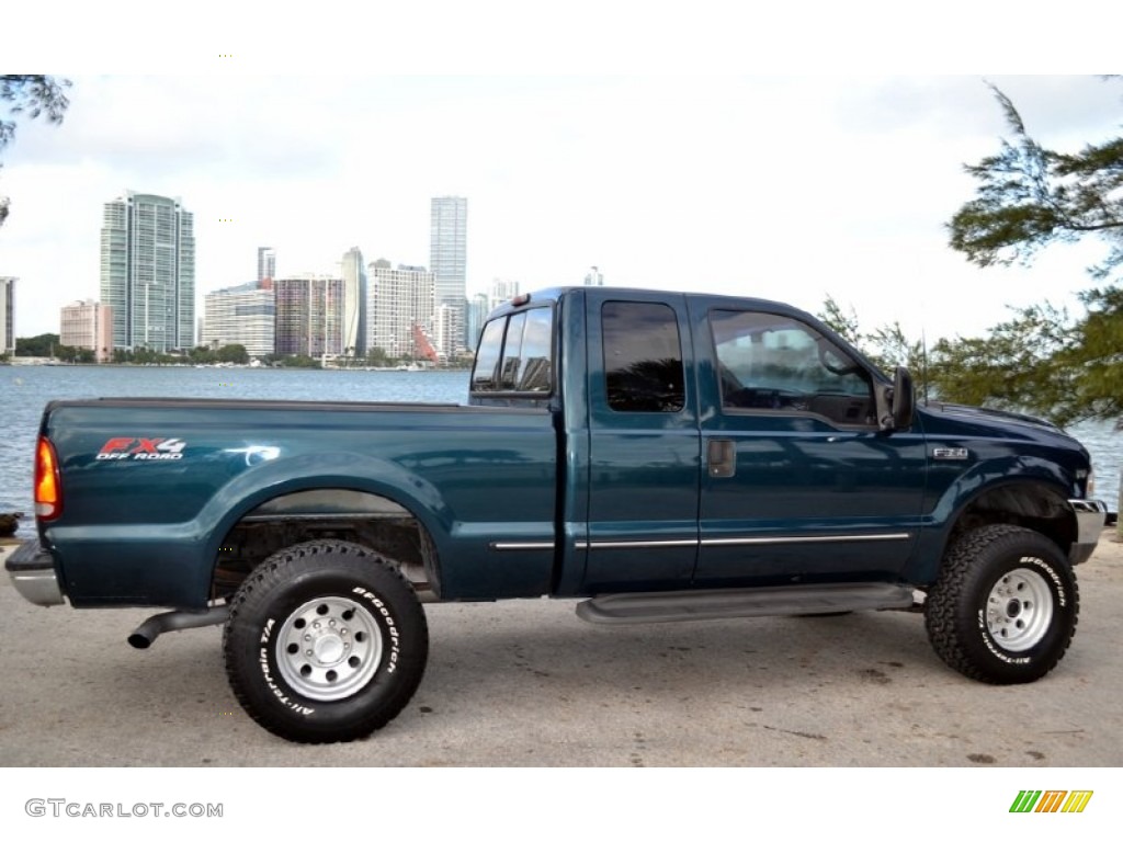 1999 F350 Super Duty Lariat SuperCab 4x4 - Dark Tourmaline Metallic / Medium Prairie Tan photo #3