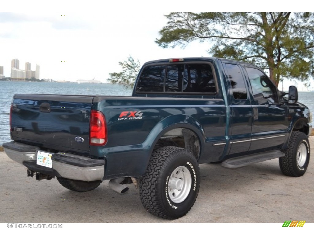 1999 F350 Super Duty Lariat SuperCab 4x4 - Dark Tourmaline Metallic / Medium Prairie Tan photo #4