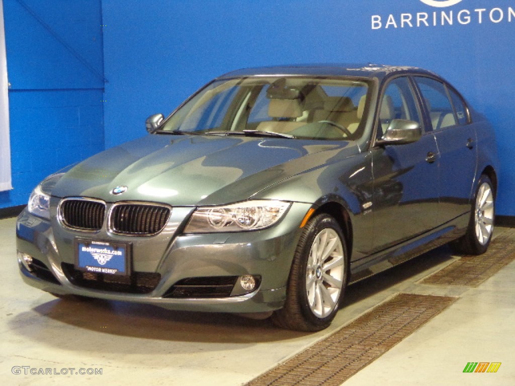 2011 3 Series 328i xDrive Sedan - Tasman Green Metallic / Oyster/Black Dakota Leather photo #4