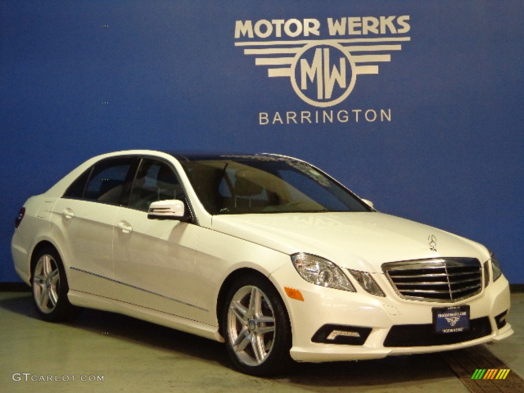 2011 E 350 4Matic Sedan - Diamond White Metallic / Black photo #1