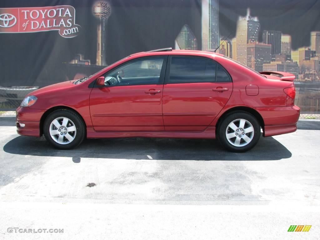 2006 Corolla S - Impulse Red Pearl / Dark Charcoal photo #1