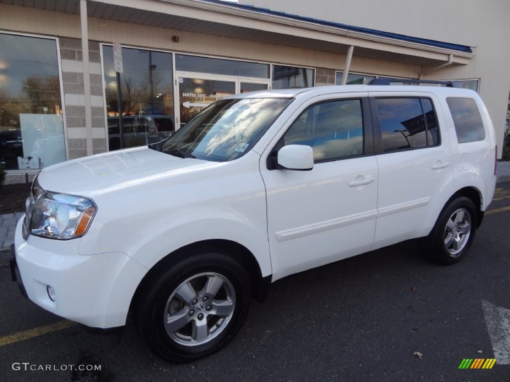 2009 Pilot EX-L 4WD - Taffeta White / Beige photo #2