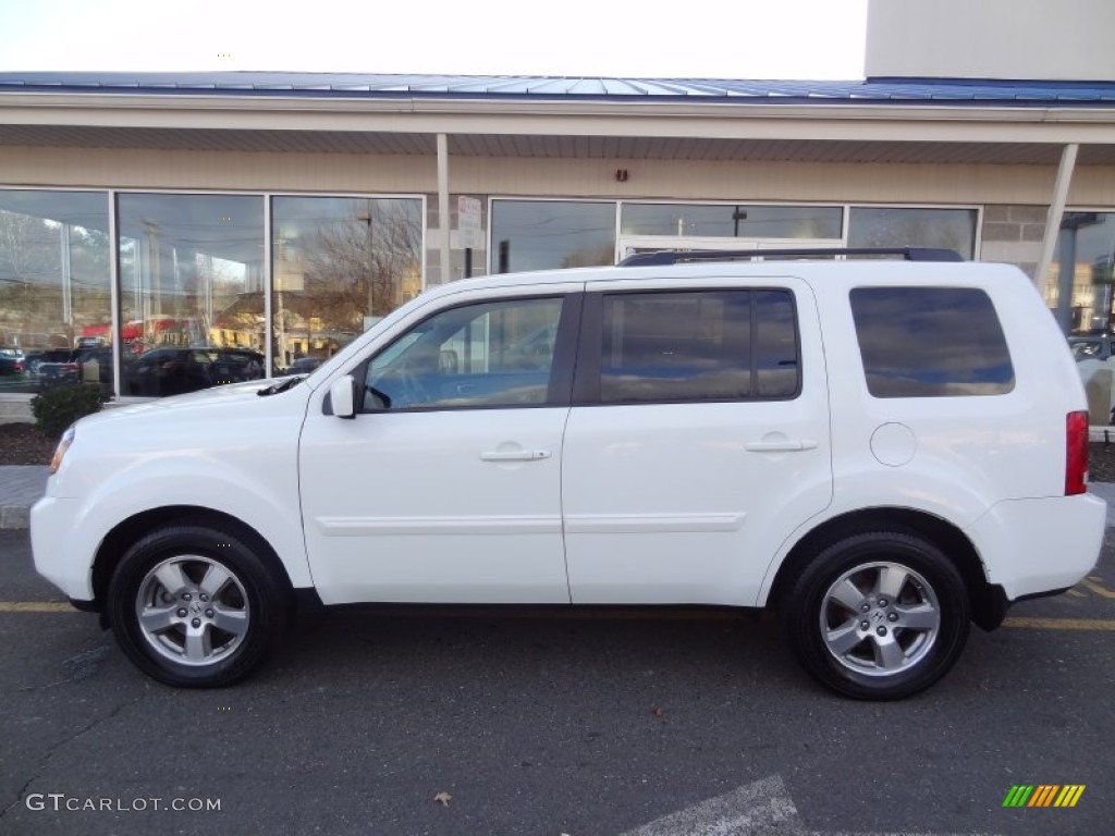 2009 Pilot EX-L 4WD - Taffeta White / Beige photo #3