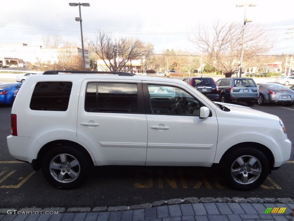 2009 Pilot EX-L 4WD - Taffeta White / Beige photo #9