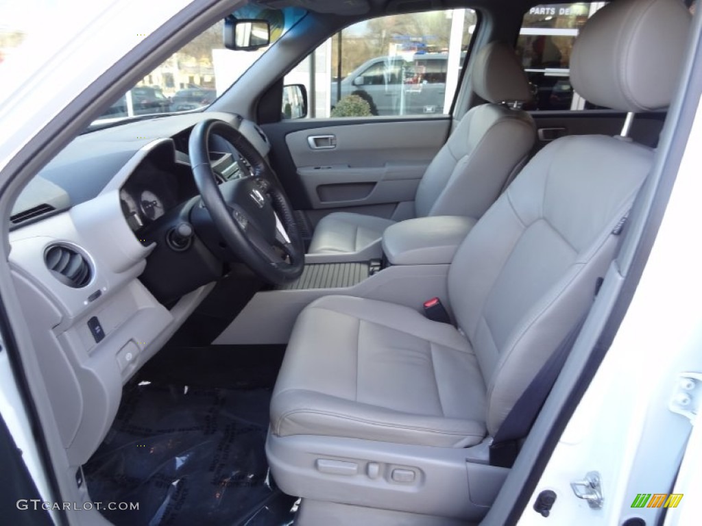 2009 Pilot EX-L 4WD - Taffeta White / Beige photo #13