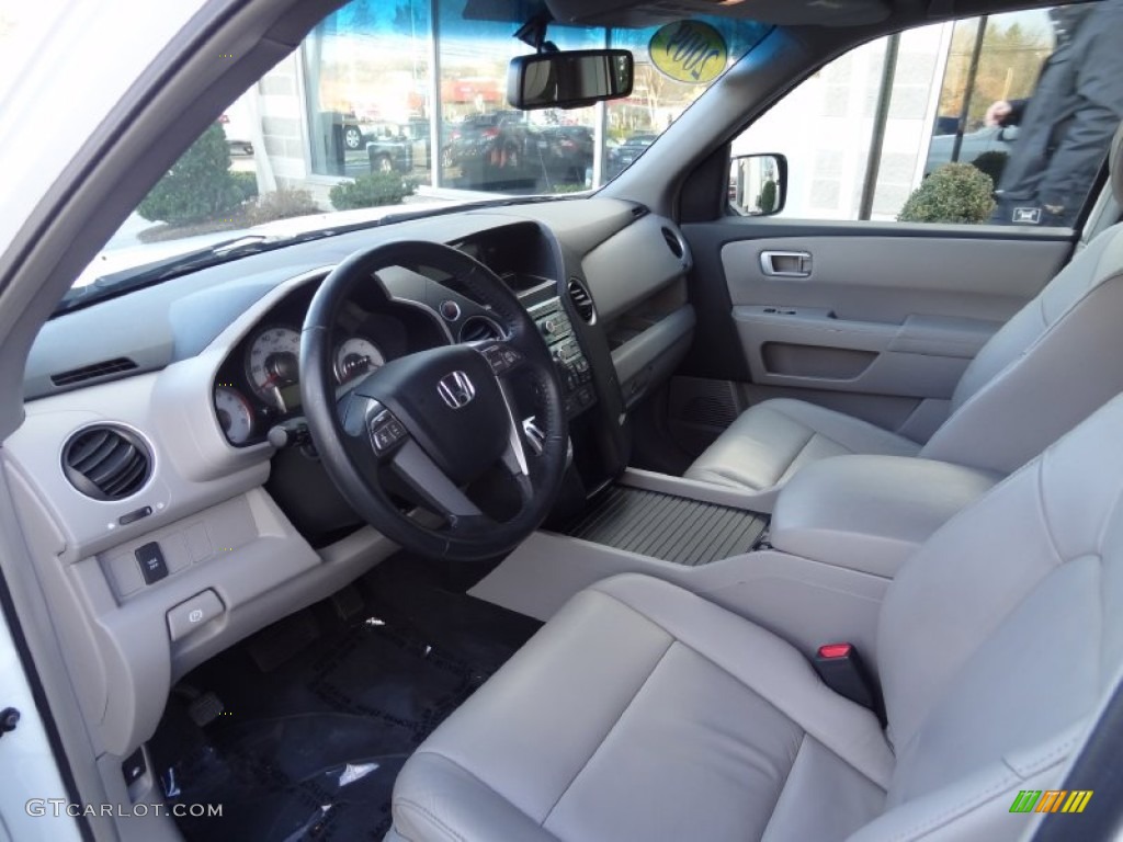 2009 Pilot EX-L 4WD - Taffeta White / Beige photo #14
