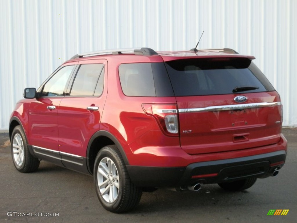 2012 Explorer XLT 4WD - Red Candy Metallic / Medium Light Stone photo #6