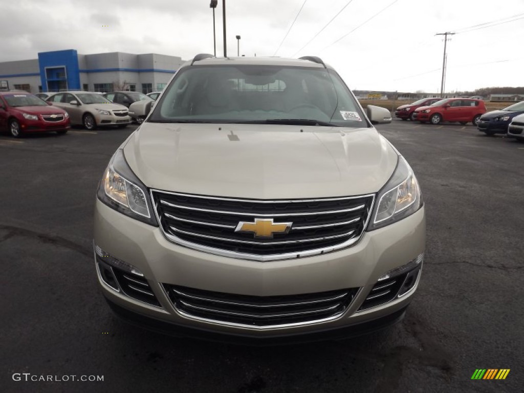 2013 Traverse LTZ - Champagne Silver Metallic / Dark Titanium/Light Titanium photo #2