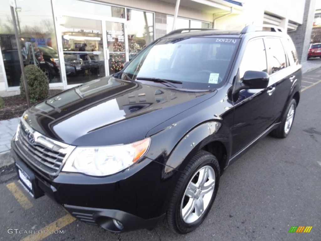 2010 Forester 2.5 X Limited - Obsidian Black Pearl / Black photo #1