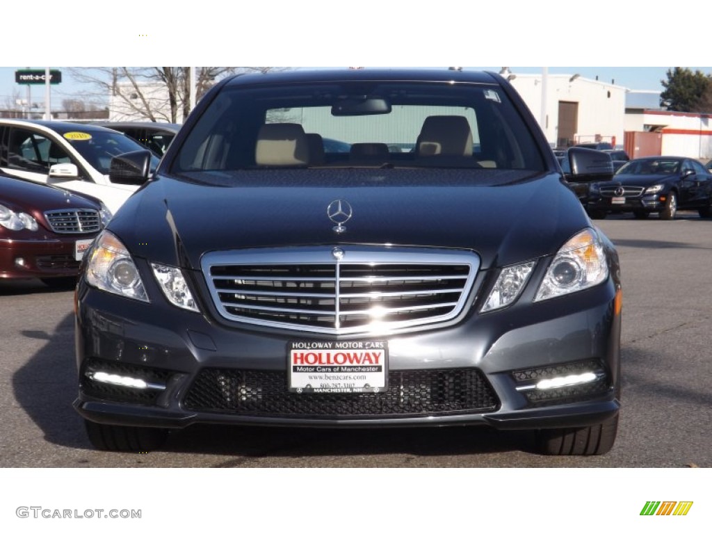 2013 E 350 4Matic Sedan - Steel Grey Metallic / Almond/Mocha photo #2