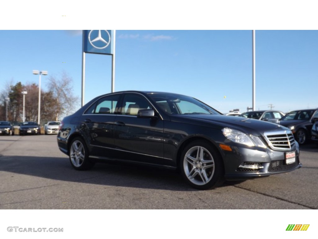 2013 E 350 4Matic Sedan - Steel Grey Metallic / Almond/Mocha photo #3