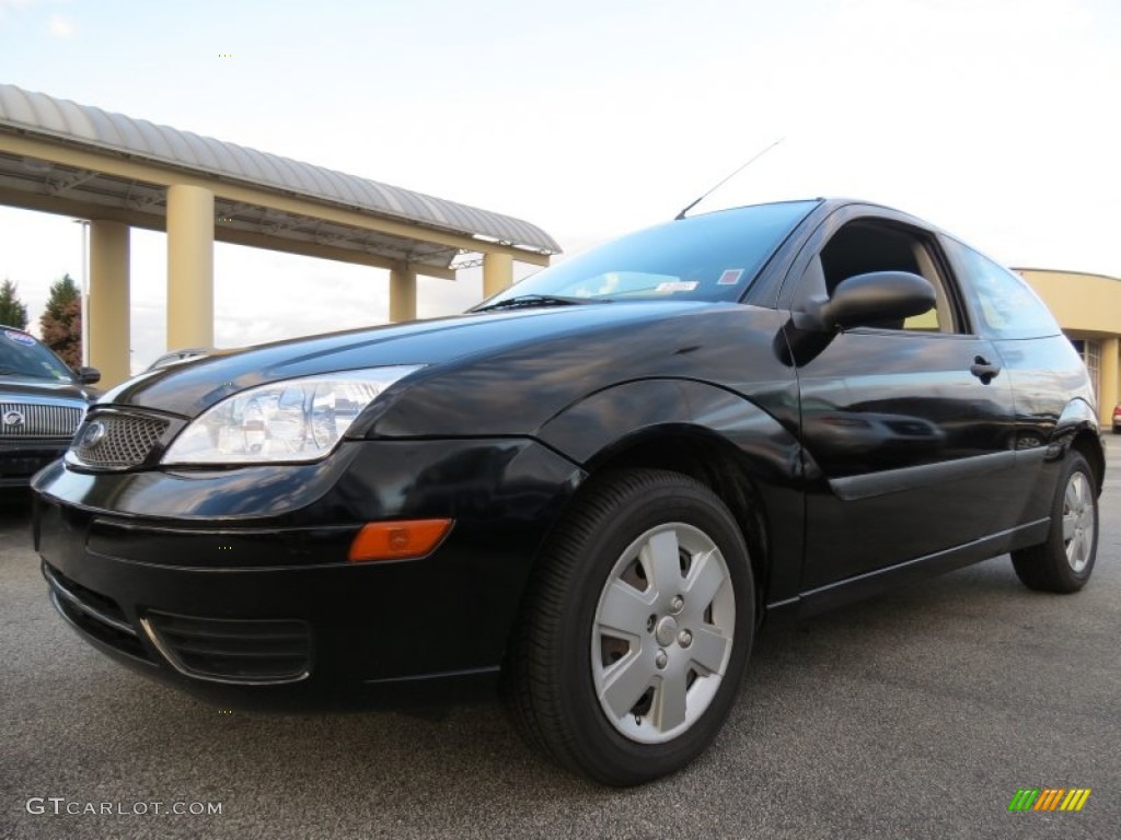 Pitch Black 2007 Ford Focus ZX3 SE Coupe Exterior Photo #74263876
