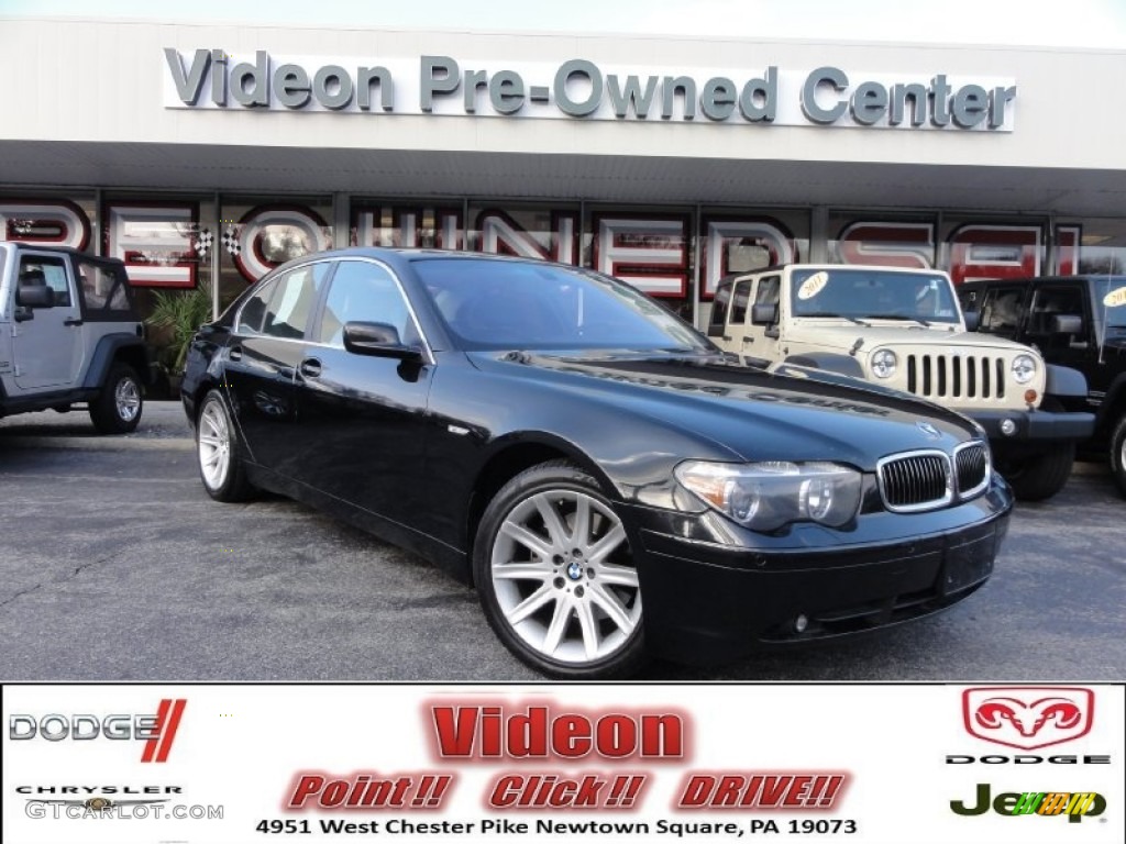 2003 7 Series 745i Sedan - Jet Black / Black/Black photo #1