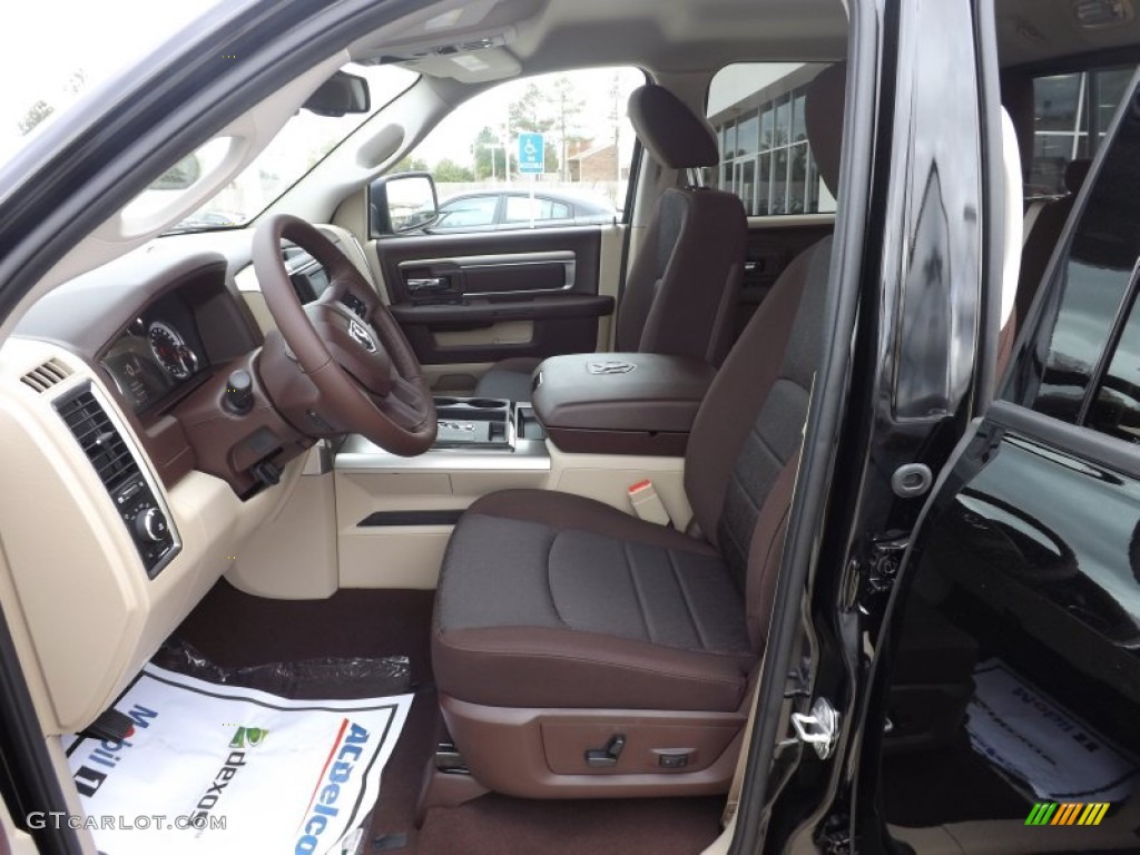 Canyon Brown/Light Frost Beige Interior 2013 Ram 1500 Lone Star Quad Cab Photo #74266495