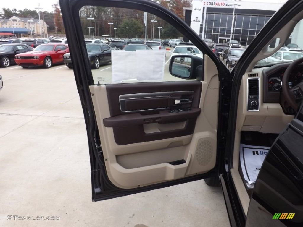 2013 Ram 1500 Lone Star Quad Cab Canyon Brown/Light Frost Beige Door Panel Photo #74266576