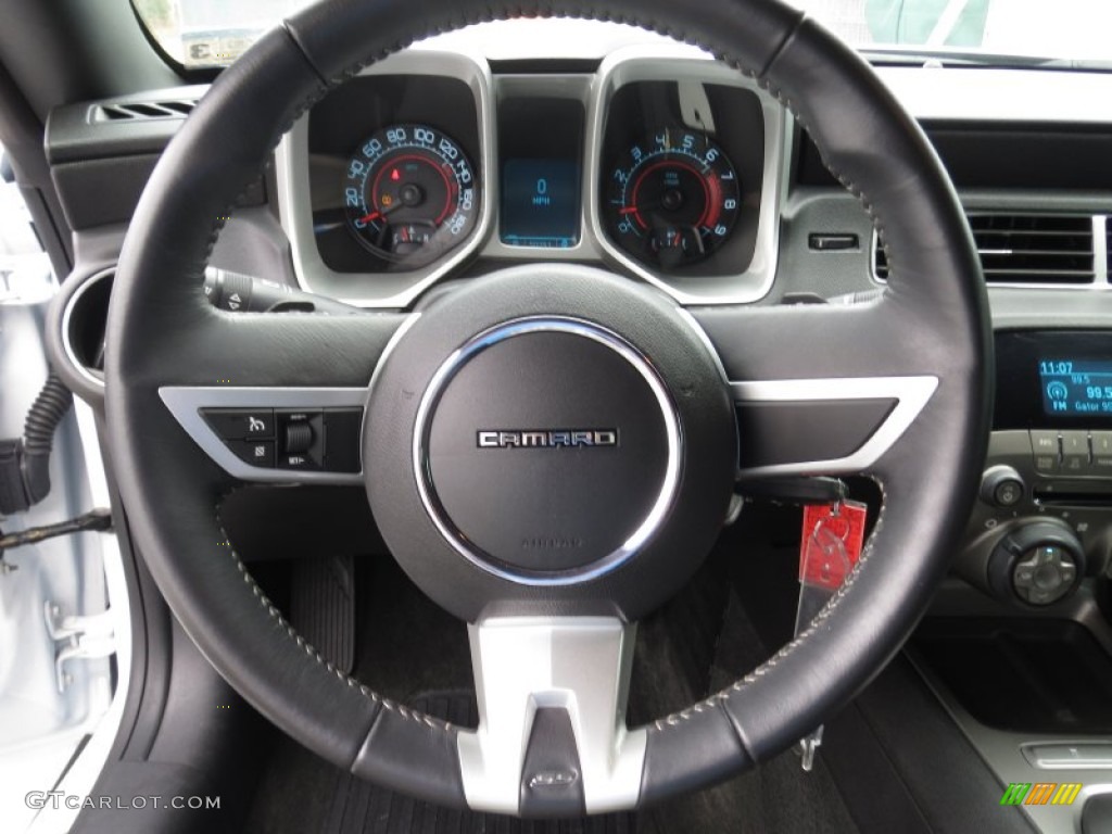 2010 Chevrolet Camaro SS Coupe Black Steering Wheel Photo #74267087