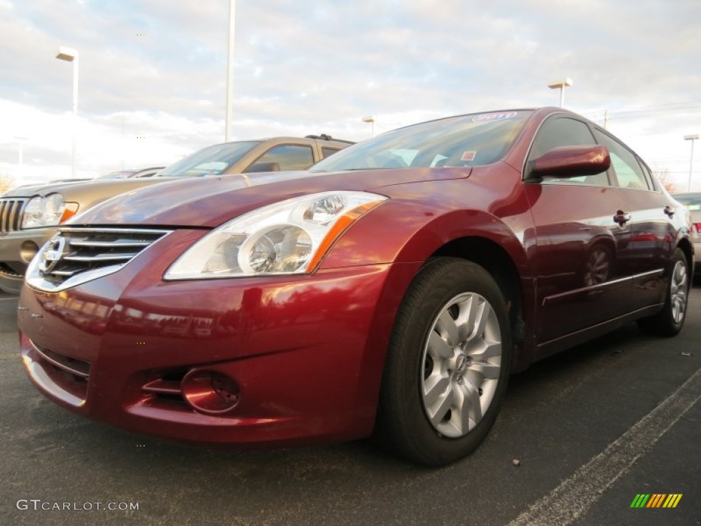 2011 Altima 2.5 S - Red Alert / Charcoal photo #1