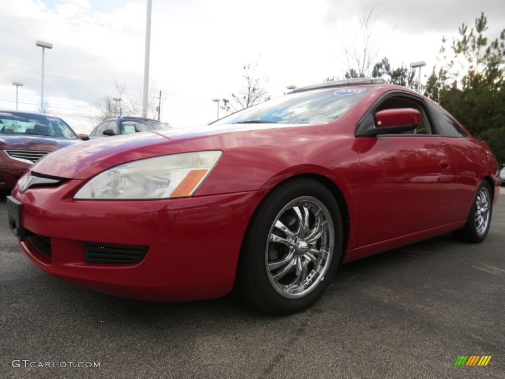 2003 Accord EX V6 Coupe - San Marino Red / Ivory photo #1