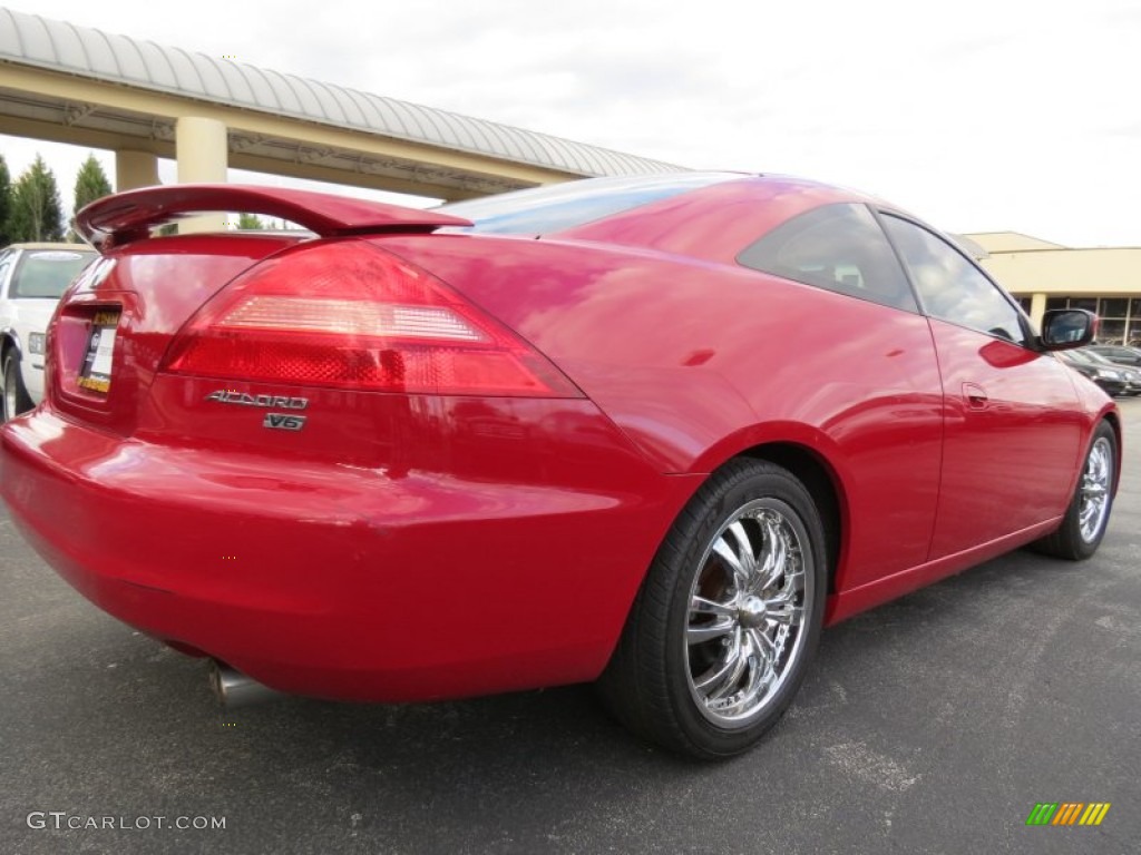 2003 Accord EX V6 Coupe - San Marino Red / Ivory photo #3