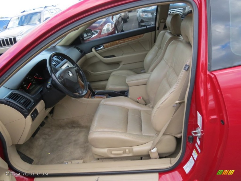 2003 Accord EX V6 Coupe - San Marino Red / Ivory photo #6
