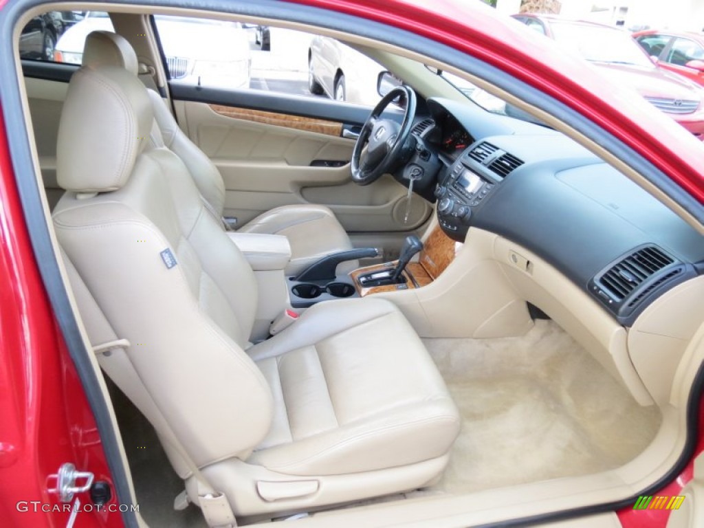 2003 Accord EX V6 Coupe - San Marino Red / Ivory photo #11
