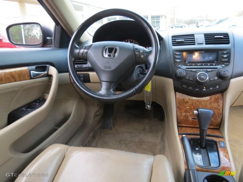 2003 Accord EX V6 Coupe - San Marino Red / Ivory photo #12