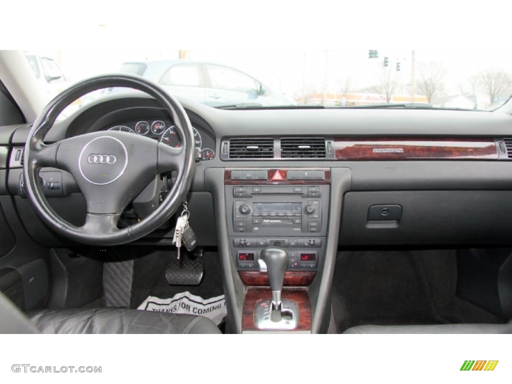 2003 Audi A6 2.7T quattro Sedan Ebony Dashboard Photo #74270998