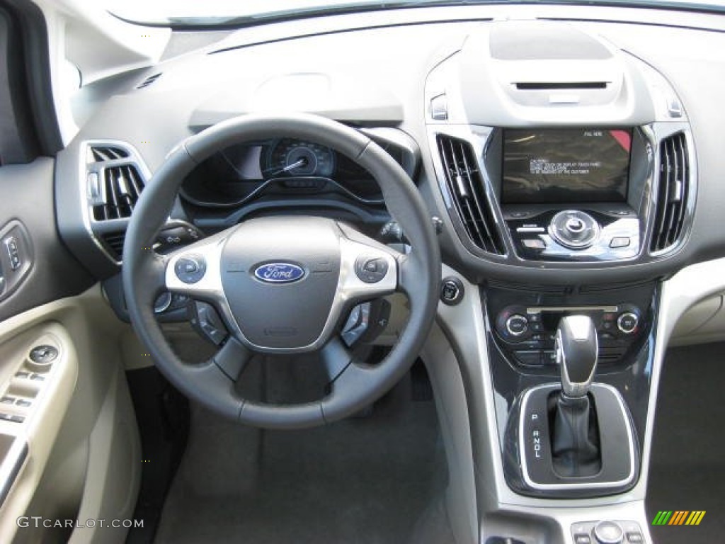 2013 Ford C-Max Hybrid SEL Medium Light Stone Dashboard Photo #74271215