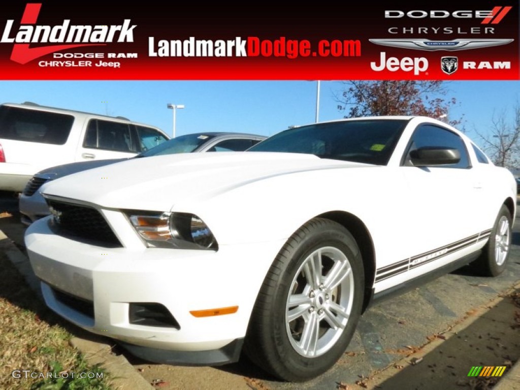 2011 Mustang V6 Coupe - Performance White / Charcoal Black photo #1