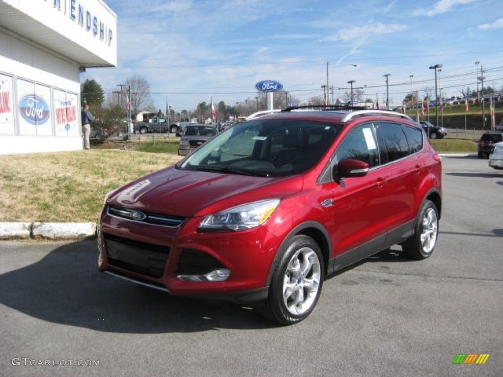 2013 Escape Titanium 2.0L EcoBoost 4WD - Ruby Red Metallic / Charcoal Black photo #3