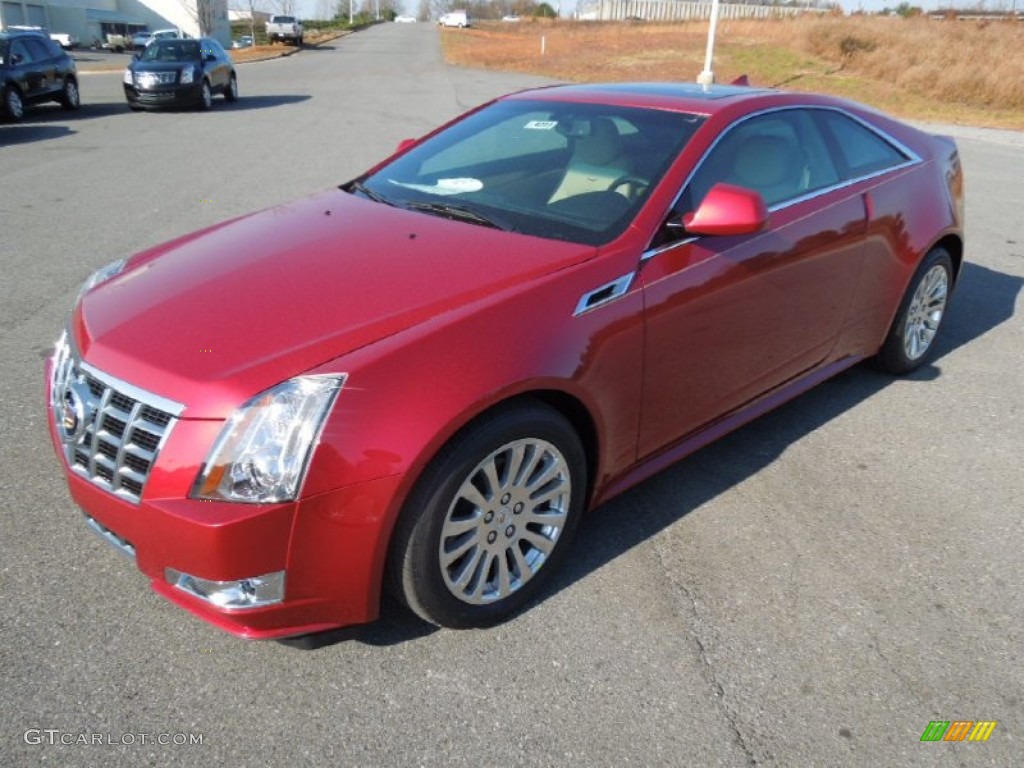 2013 CTS Coupe - Crystal Red Tintcoat / Cashmere/Ebony photo #1