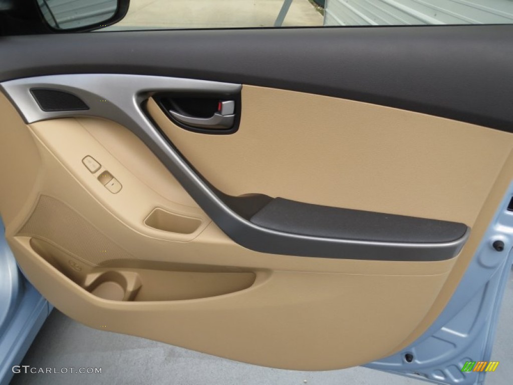 2012 Hyundai Elantra GLS Beige Door Panel Photo #74275234