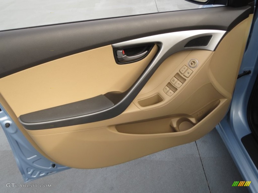 2012 Hyundai Elantra GLS Beige Door Panel Photo #74275381
