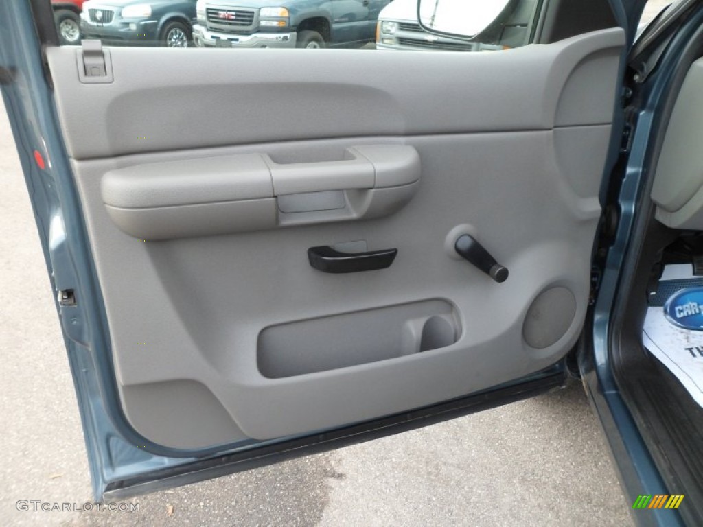 2007 Chevrolet Silverado 1500 Regular Cab Dark Titanium Gray Door Panel Photo #74276242