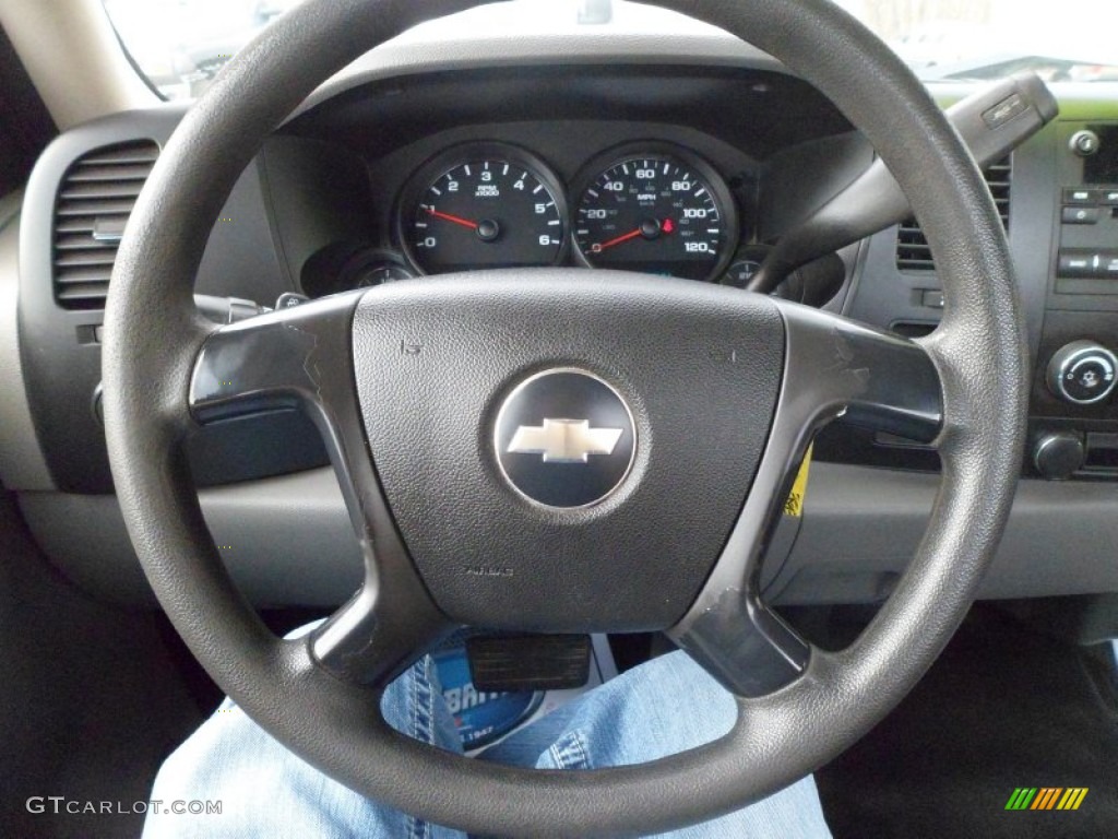 2007 Chevrolet Silverado 1500 Regular Cab Dark Titanium Gray Steering Wheel Photo #74276305