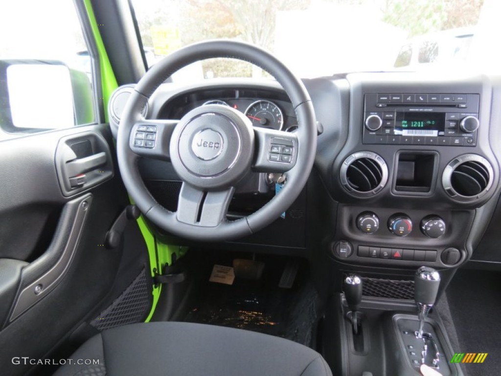 2013 Jeep Wrangler Unlimited Sport 4x4 Black Dashboard Photo #74276379