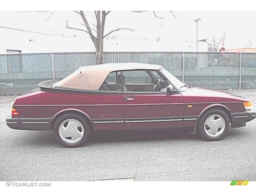 1993 900 Turbo Convertible - Ruby Red Pearl Metallic / Beige photo #3