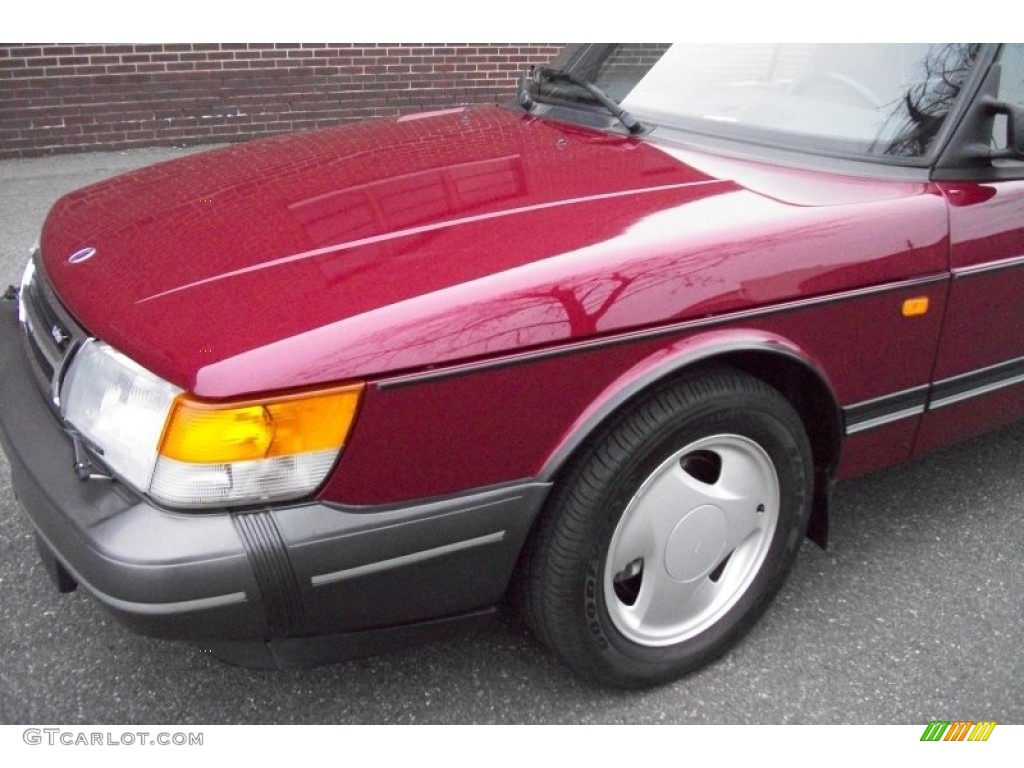 1993 900 Turbo Convertible - Ruby Red Pearl Metallic / Beige photo #5