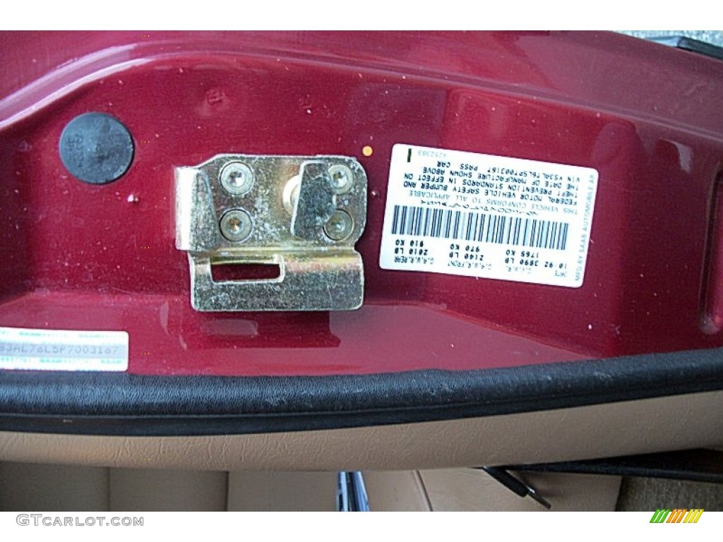 1993 900 Turbo Convertible - Ruby Red Pearl Metallic / Beige photo #29