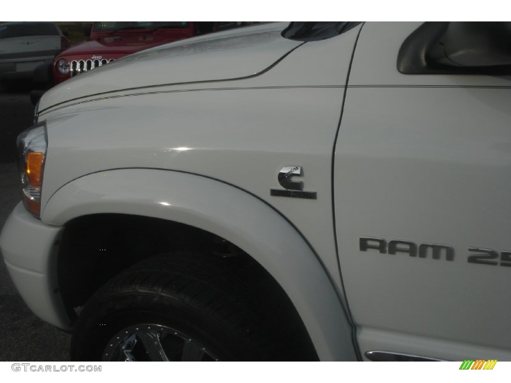 2006 Ram 2500 Laramie Quad Cab 4x4 - Bright White / Medium Slate Gray photo #59