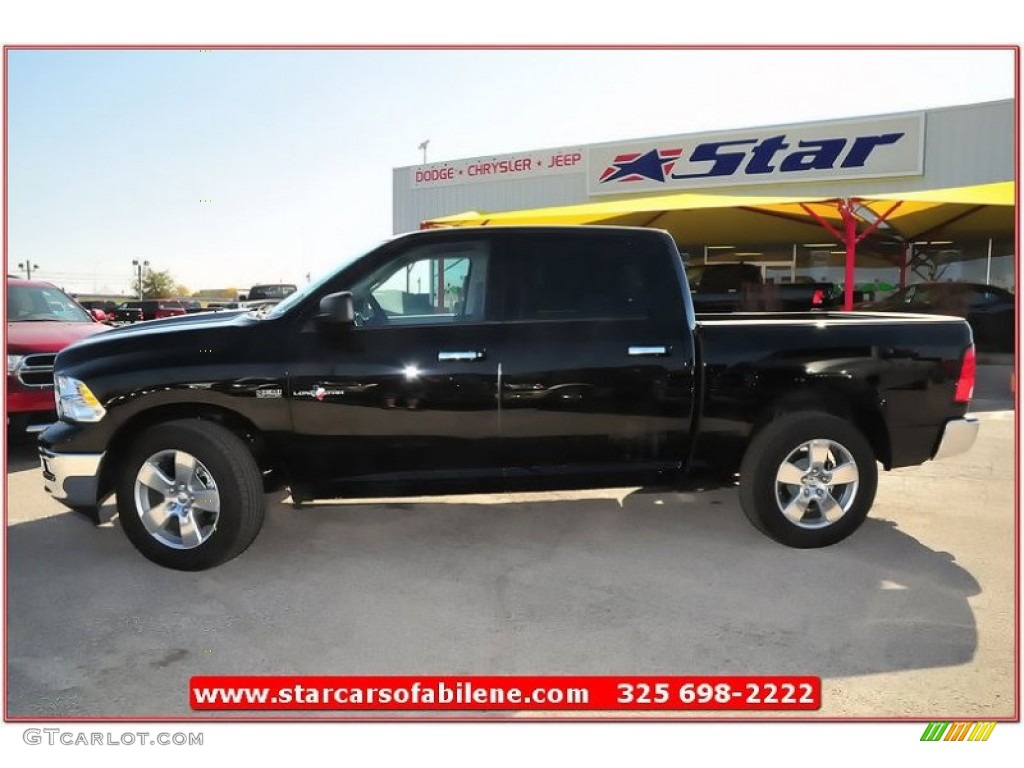 2012 Ram 1500 Lone Star Crew Cab - Black / Dark Slate Gray/Medium Graystone photo #2