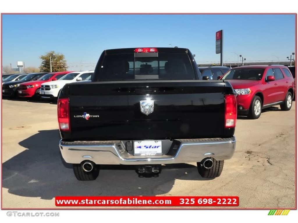 2012 Ram 1500 Lone Star Crew Cab - Black / Dark Slate Gray/Medium Graystone photo #4