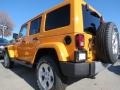 2013 Dozer Yellow Jeep Wrangler Unlimited Sahara 4x4  photo #2